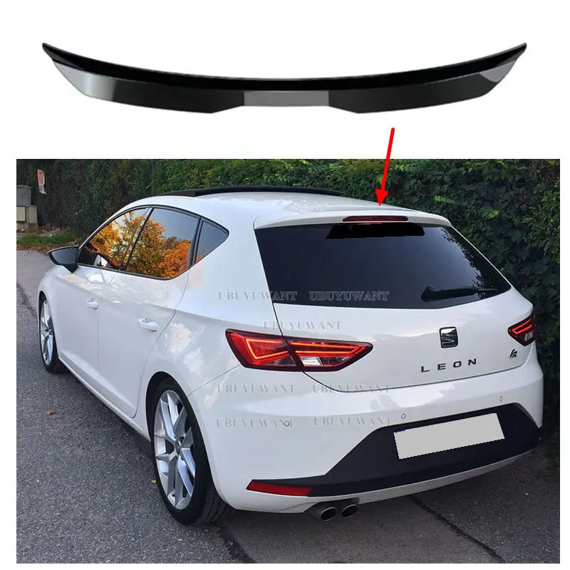 For Seat LEON 1P 5F MK3 For ST Cupra TGI  FR Hatchback Rear Roof Lip Spoiler Roof Rear Wing Body Kit Accessories Car Spoiler