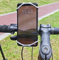 ROCKBROS Universal Shockproof Elastic Silicone Mount Phone Holder Stand Riding Cycling Moto Bicycle MTB Bike GPS Support Bracket
