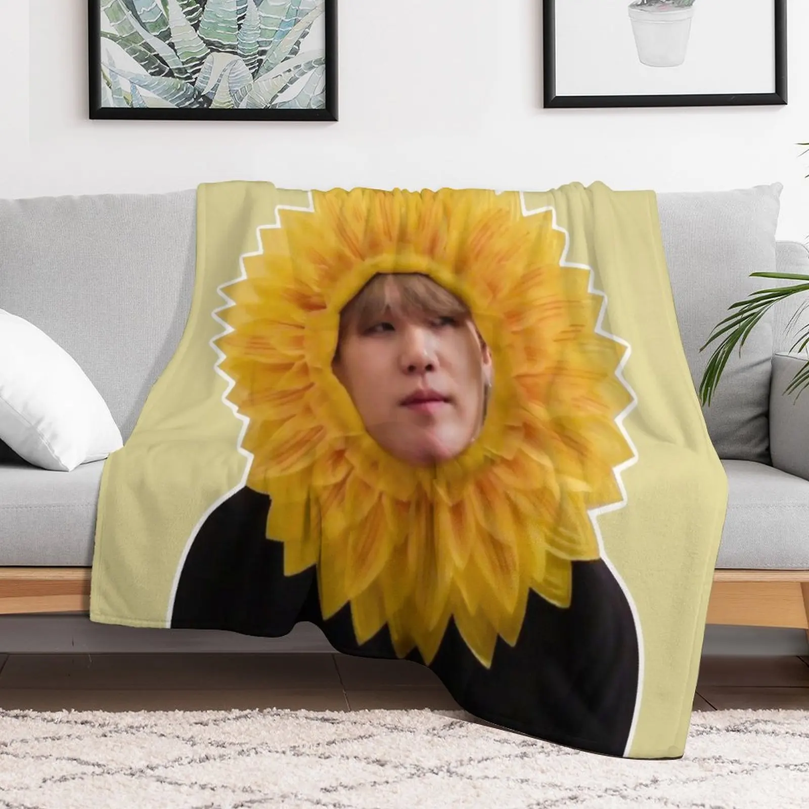 Sunflower Yoongi/SUGA Throw Blanket Sofa Throw sofa bed Blankets