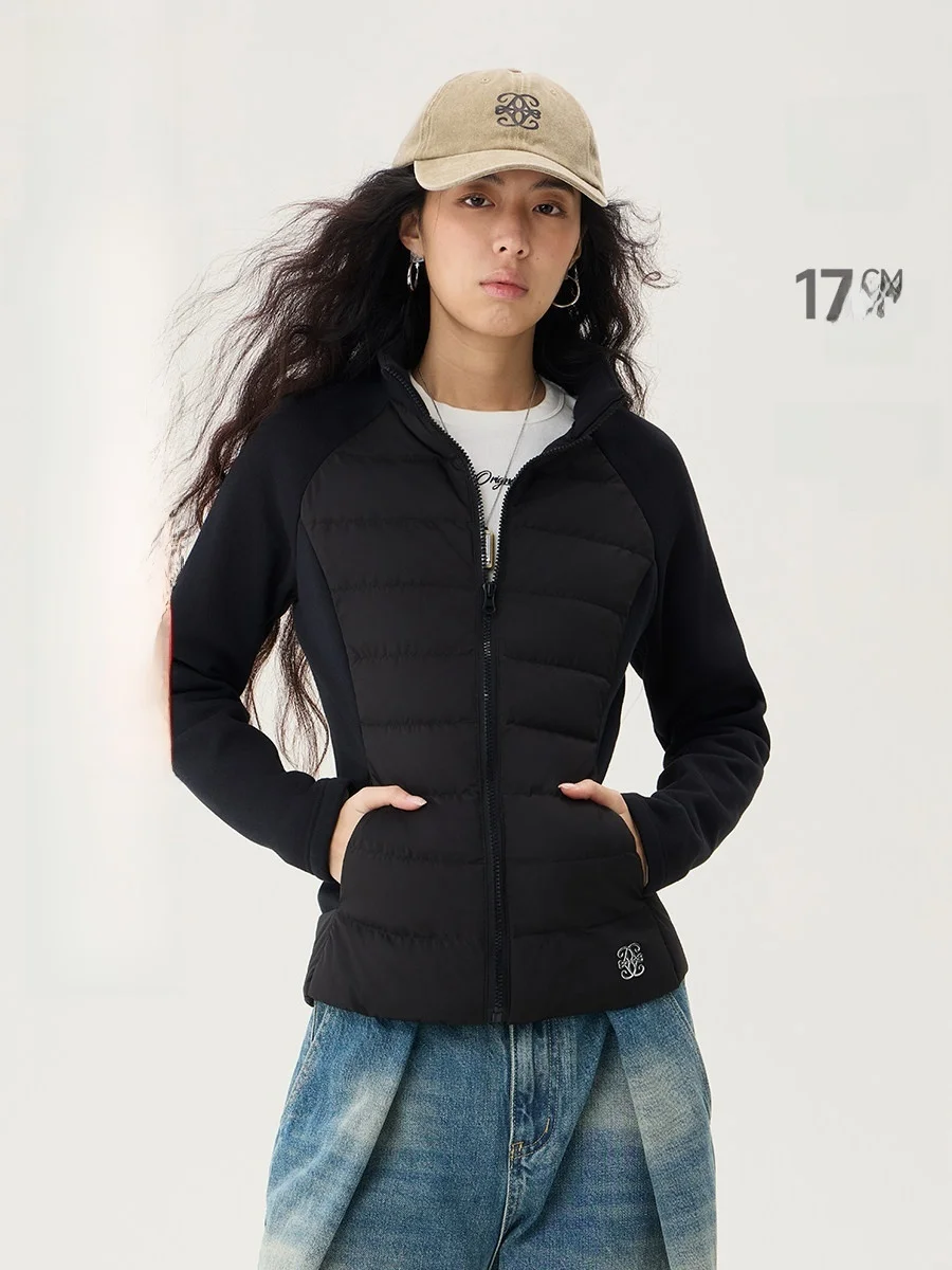 

Женская приталенная пуховая куртка Smile Ddd с 90% белым утиным пухом, воротником-стойкой, приталенным силуэтом, теплая, для повседневной носки, с декоративной вставкой из кости