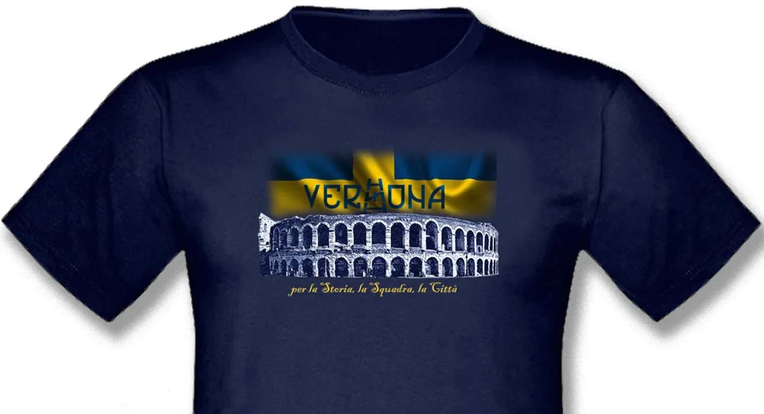 Verona Arena Flag Printed T-Shirt 100% Cotton O-Neck Summer Short Sleeve Casual Mens T-shirt Size S-3XL