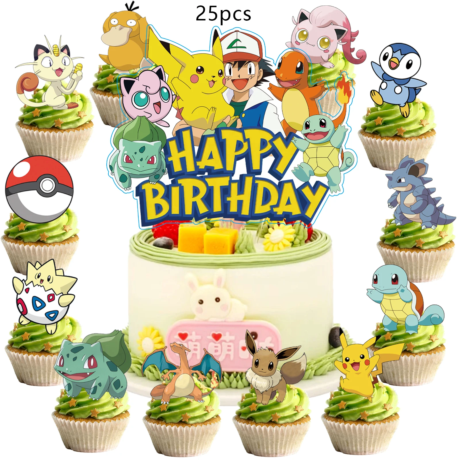 25Pcs Pokemon Cake …