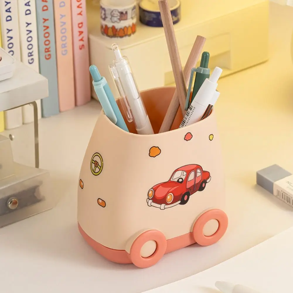 

Cute Large-capacity Car shaped pen holder Multifunctional DIY Pencil Box PP cute Desktop Storage Box Student