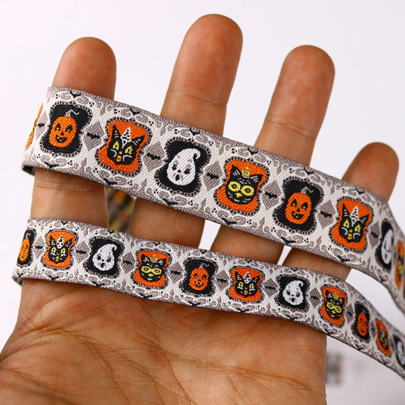 10YARD 7/8 22MM 16MM 2022 New Snake Skull Owl Pumpkin Imp Cartoon Ribbon