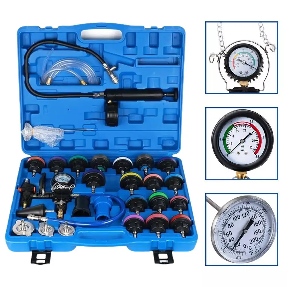 28pcs Car Radiator Antifreeze Replacement Kit Set Water Professional Side Leak Repair Tool Universal for auto repair sh