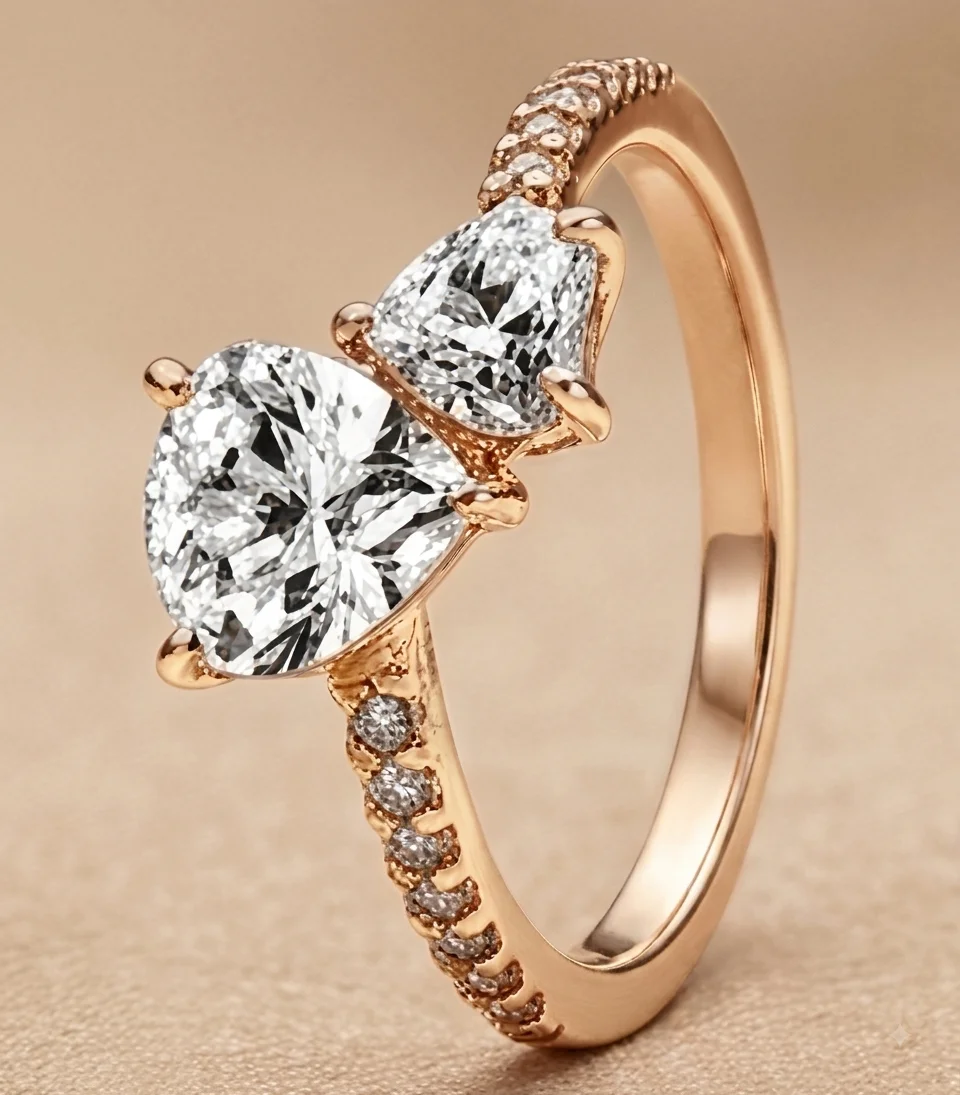 Кольцо с цветным камнем в форм – обзор и цена Minimalist Ring Stackable