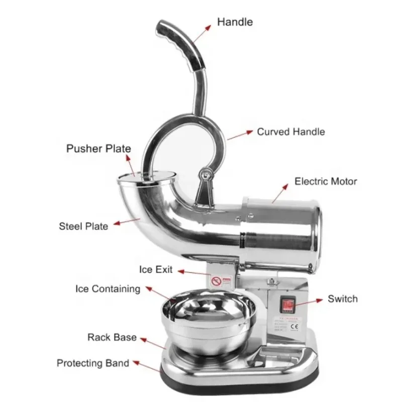 

GRACE stainless steel ice crusher maker snow cone ice crusher machine manual ice crusher for home