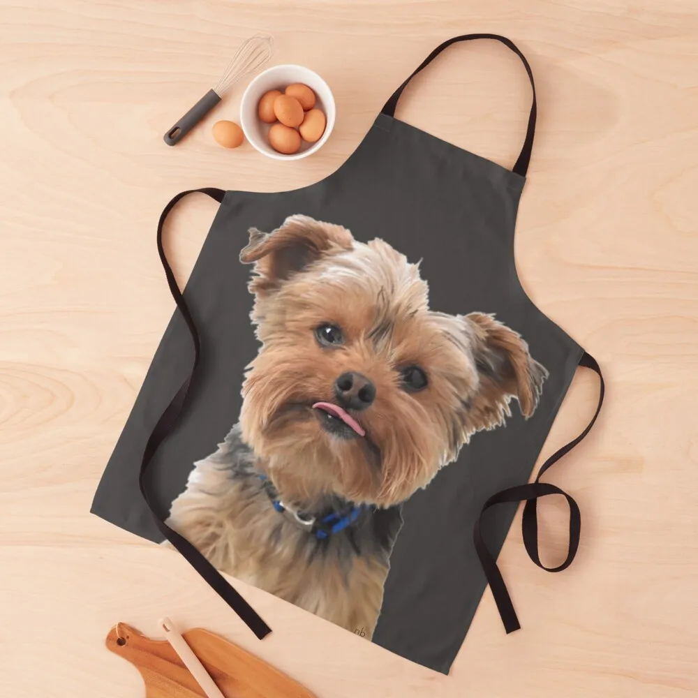 

Yorkie Sticking Tongue Out Dogs Apron For Cooking useful gadgets for home Apron