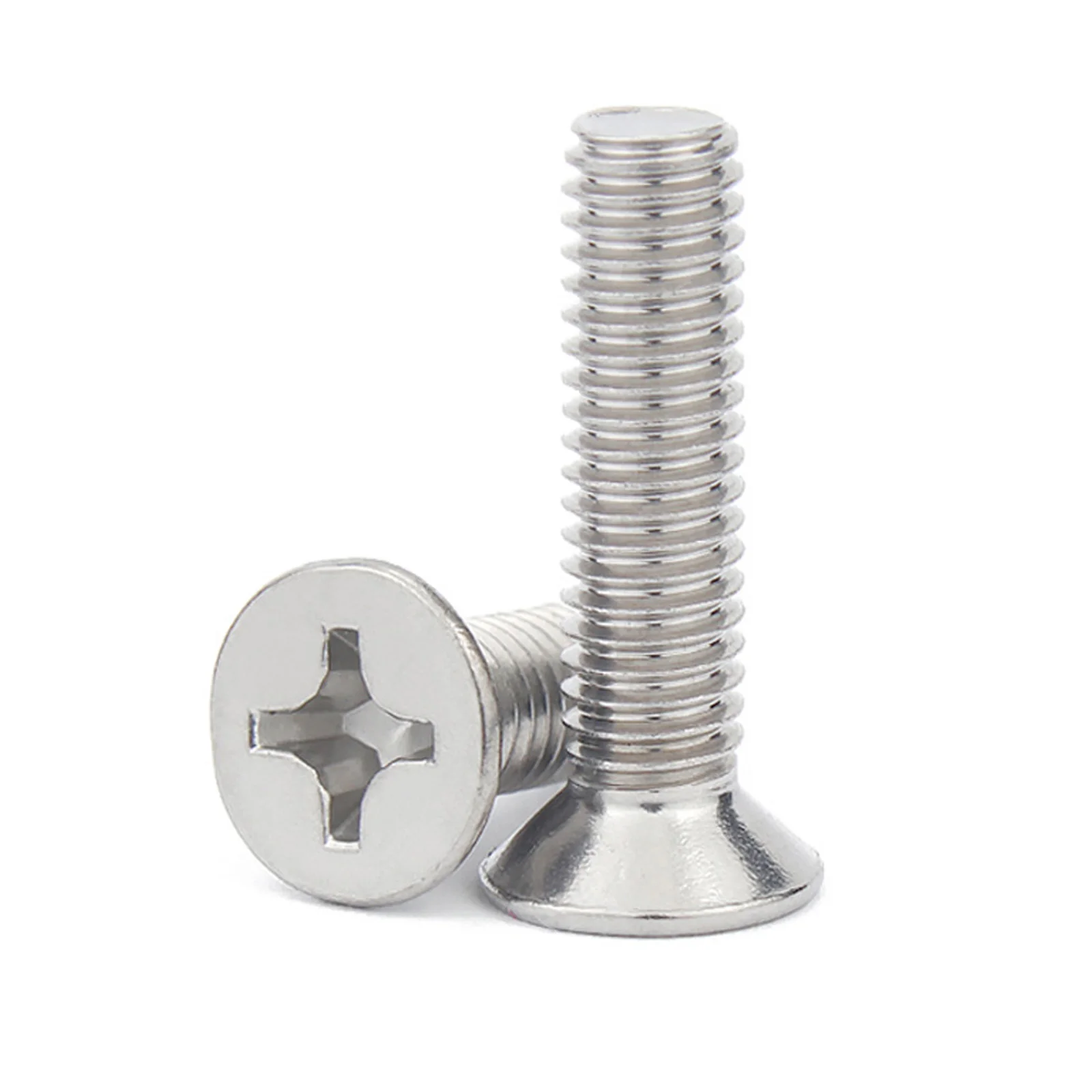 5/50pcs GB819 M1 M1.2 M1.4 M1.6 M2 M2.5 M3 M3.5 M4 M5 M6 M8 304 Stainless Steel Cross Phillips Flat Countersunk Head Screw Bolt