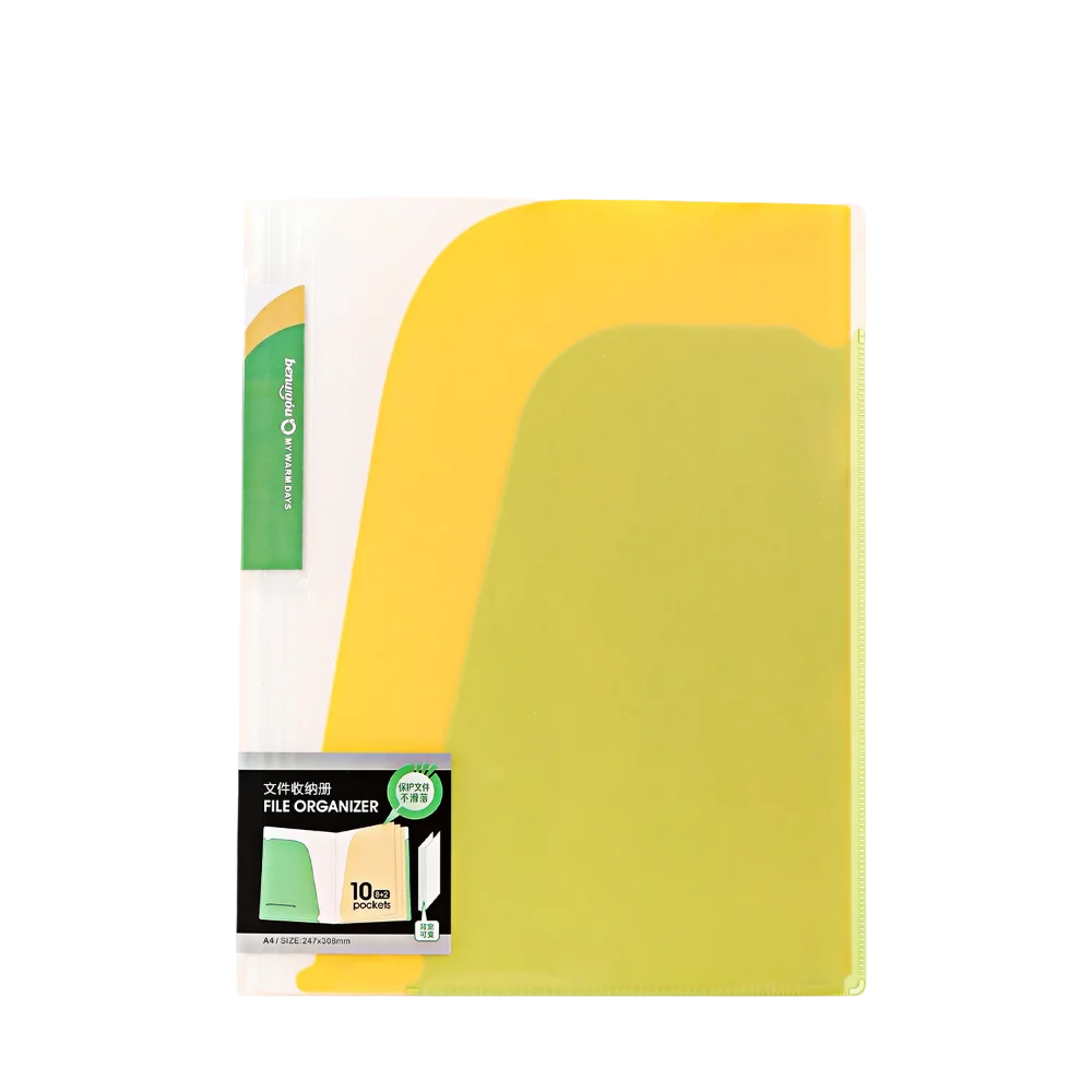 Dual-color Multi-functional Storage Folder Waterproof Angled-cut A4 Document Organizer Durable Portable Student File Folder