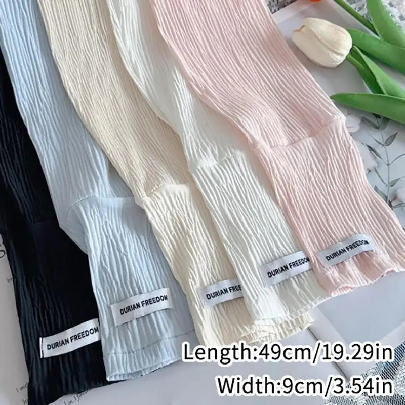 Fashionable Loose Thin Ice Silk Long Sleeves For Women Girls Summer Sunscreen Arm Protector Hand Sleeve Cycling Fingerless Glove view 2