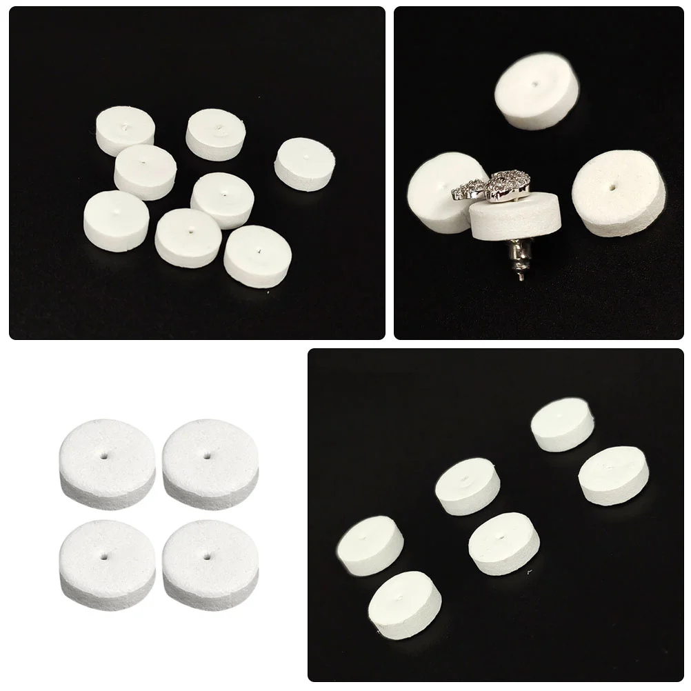 100 Pcs Merch Ear Stud Pad Almofada de espuma Backs Card Branco Brinco Proteção Bebê