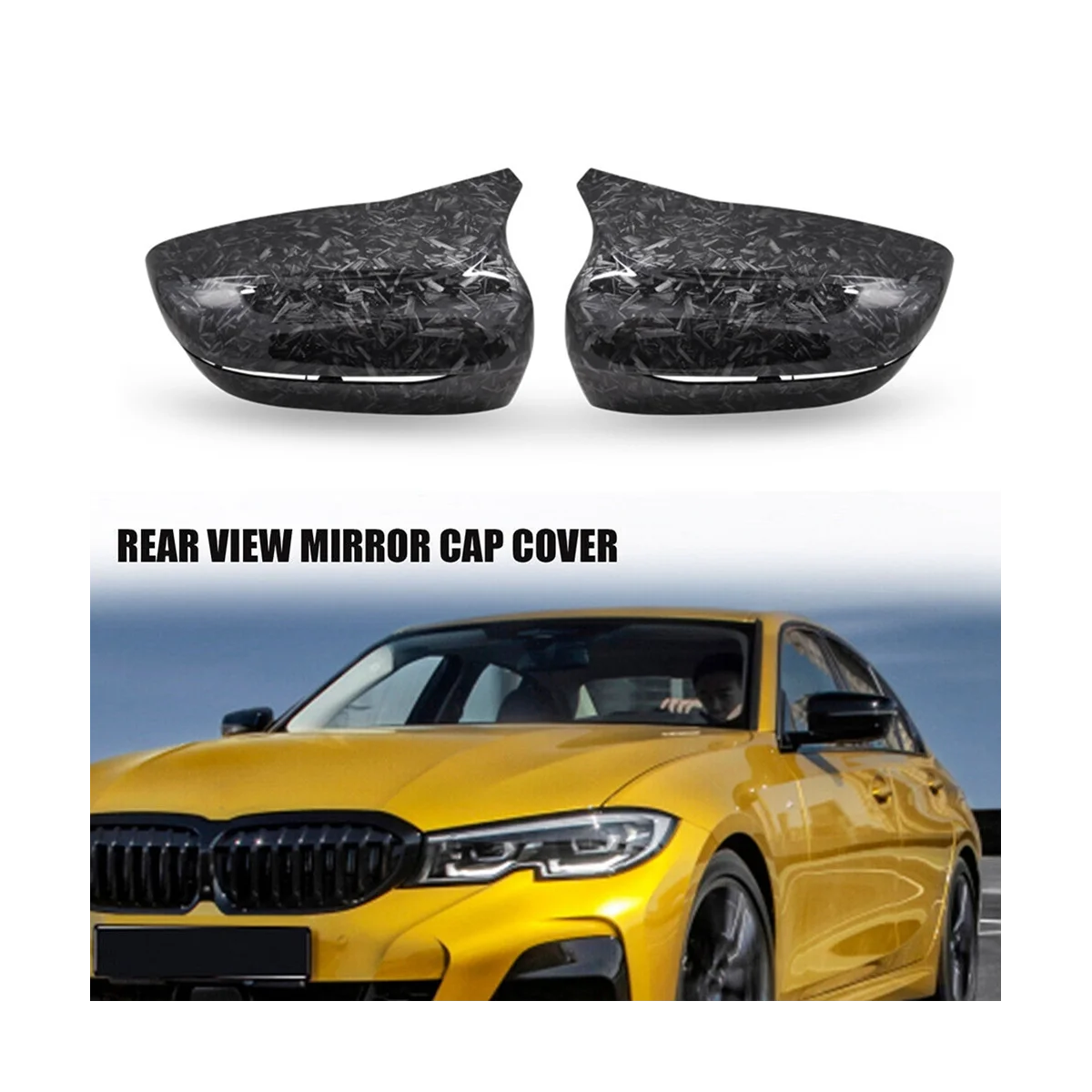 Carbon Fiber Exterior Side Rearview Mirror Cover Trim for 4 5 7 8-Series G22 G23 G24 G11 G12 G14 G15 G16