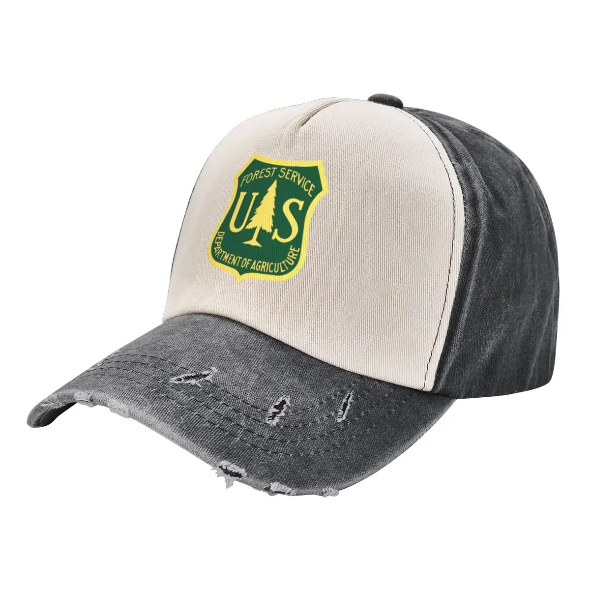 Gorra de béisbol con logotipo del servicio forestal de EE. UU. (escudo dorado y verde), sombrero de playa, gorra de béisbol para Cosplay a la moda para niña y hombre