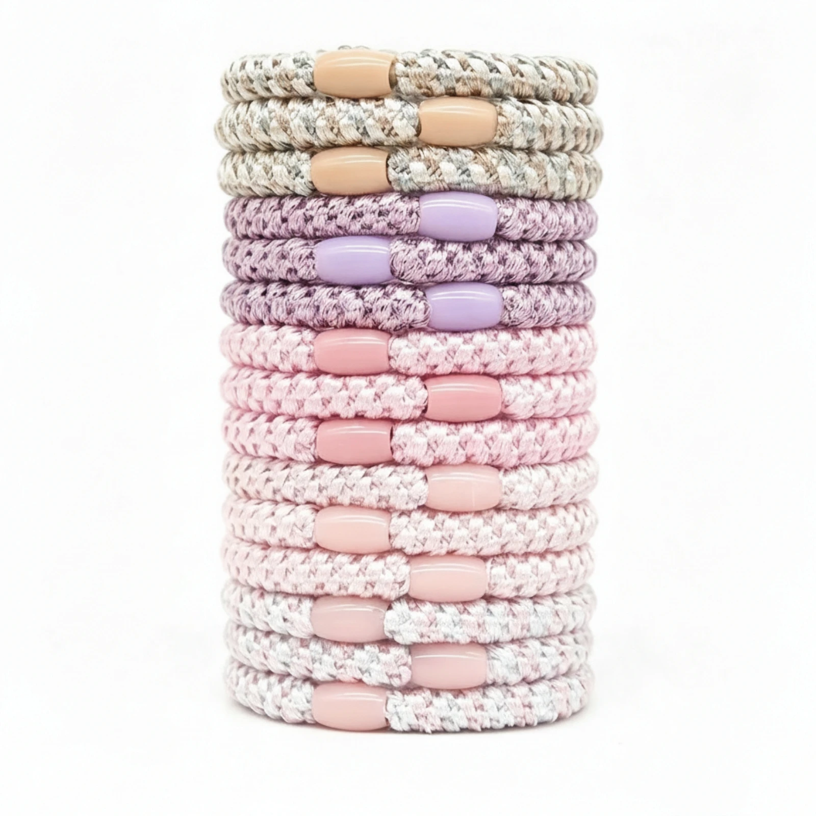 15 Pieces Braided Hair Tie Long-Lasting Elastic Hair Band Ponytail Holder Secure Hold Accessory Gentle Grip for Women
