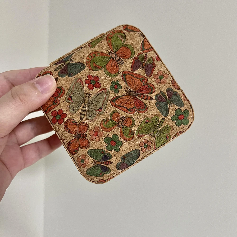 

Vintage jewelry storage box exquisite portable zipper carrying cases for earrings rings necklaces other jewelry pouches