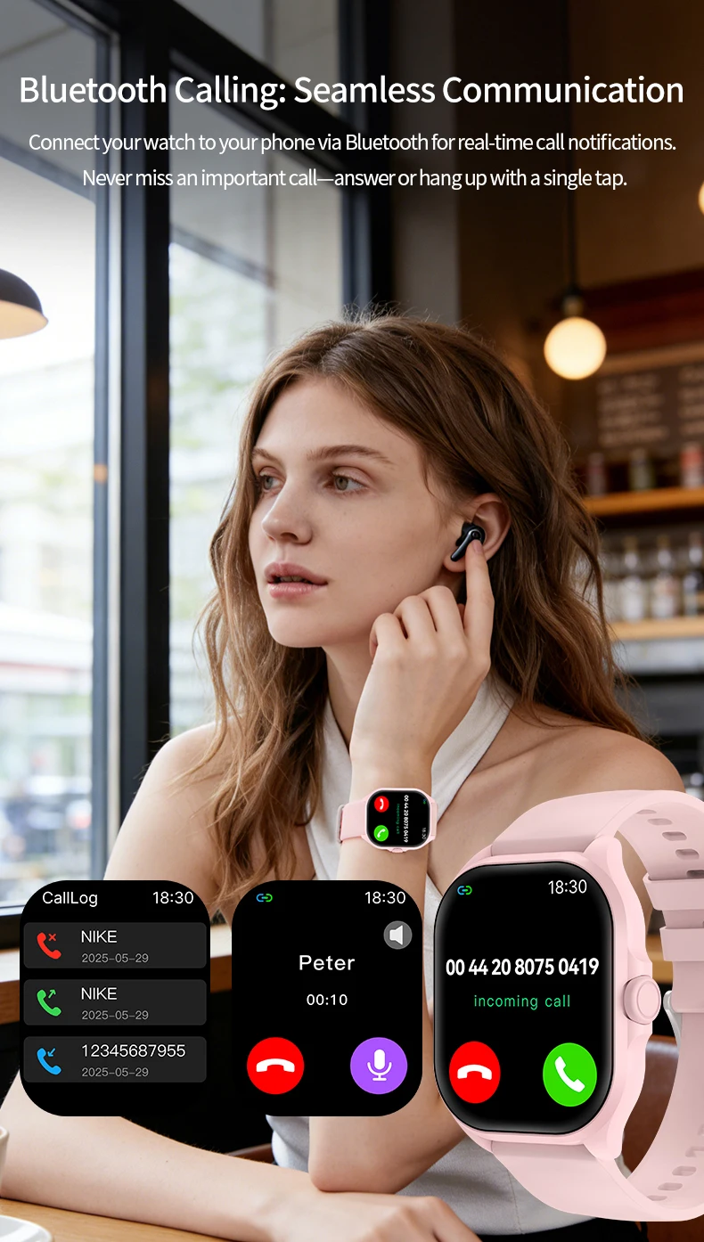 Smart Watch with Bluetooth Calling, 1.88-Inch HD Display and Fitness Tracking description 3