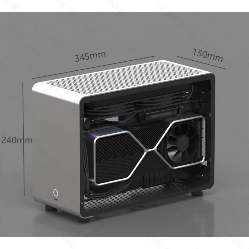 A4 ITX Computer Case pro Transparent Aluminum Alloy Frame SFX240 Water Cooling Compatible Standard Configuration Chassis
