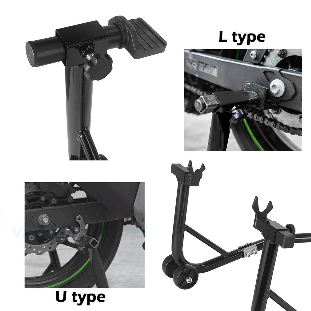 Motorcycle Rear Wheel Support Stand Wheel Stand Black Auto Wheel Support Frame Tire Repairing Tool For Harley Suzuki Universal