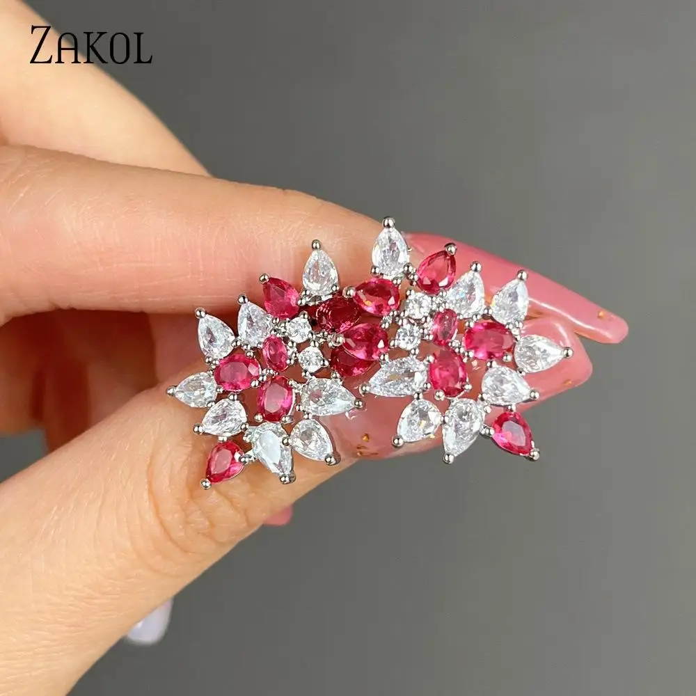 ZAKOL Sweet Cute Low Price Clearance Processing Stud Earrings For Women Copper Micro-inlaid Zircon Daily Versatile Jewelry Gifts