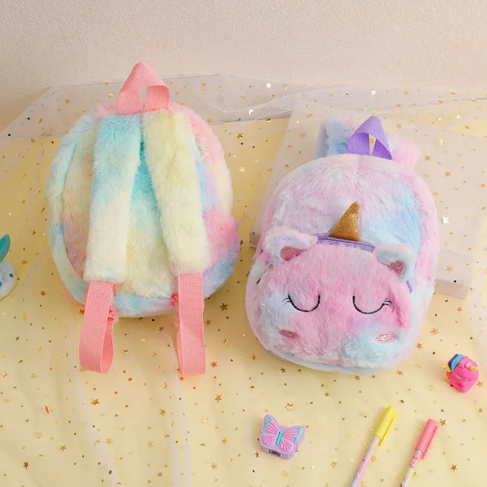 

Милый рюкзак с единорогом, эстетичная дорожная сумка для девочек, мягкий и прочный, с удобными плечевыми ремнями, долговечный, для повседневного использования