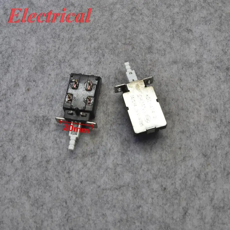 5A/80A 250V AC DPST 4 Pins Push Button Power Switch KDC-A04 For TV Set Self-locking Button Switch