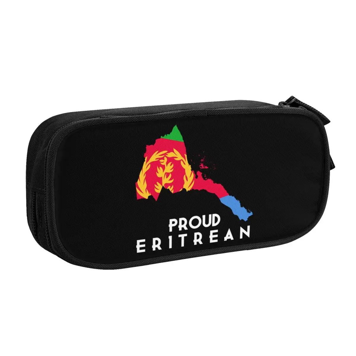 Proud Eritrean Flag Custom Cute Pencil Cases Boys Gilrs Big Capacity Eritrea Pride Pencil Box Students Stationery