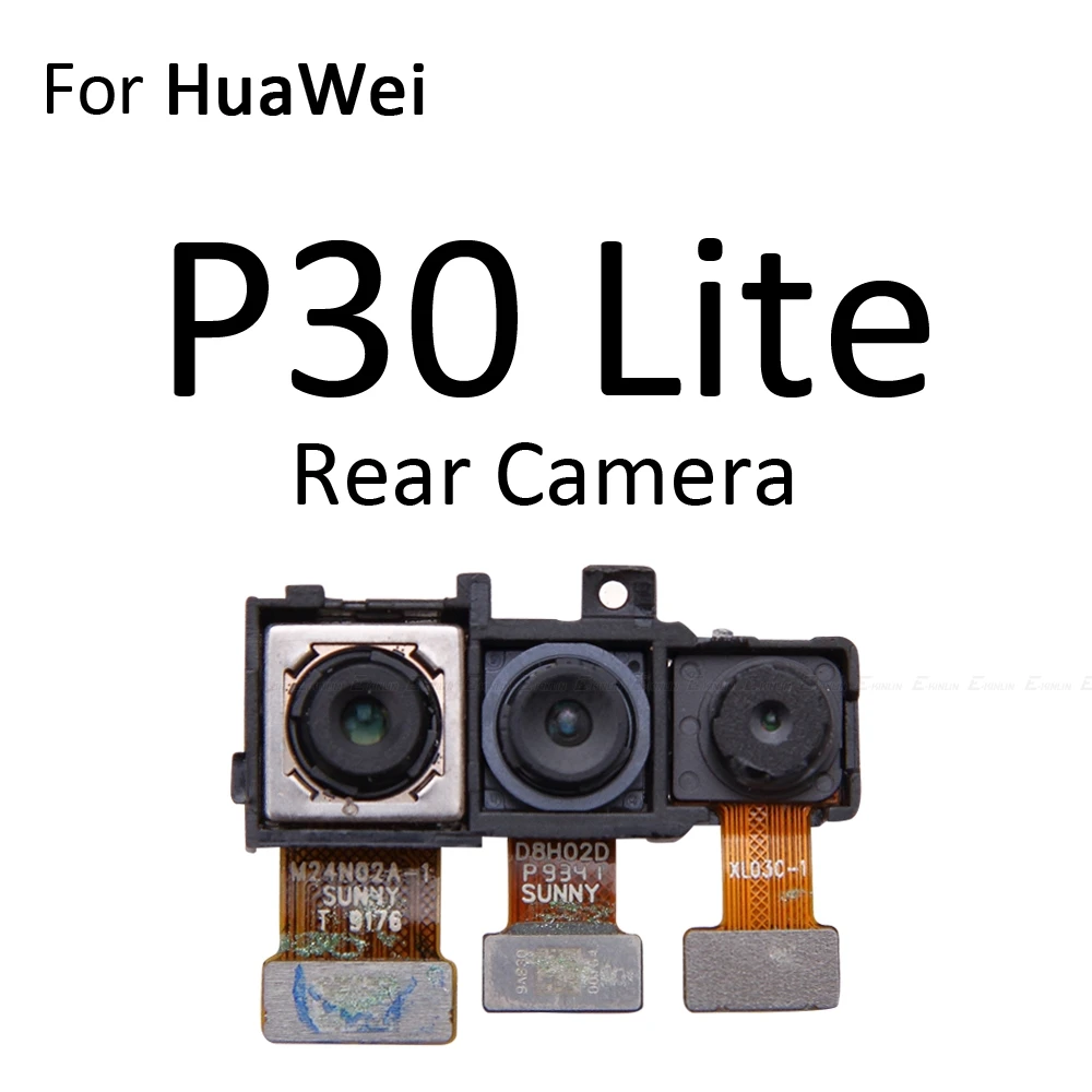 كاميرا سيلفي خلفية وخلفية أمامية لهواوي P30 P20 Pro Lite وحدة صغيرة كبيرة وشريط فليكس أجزاء إصلاح الكابلات
