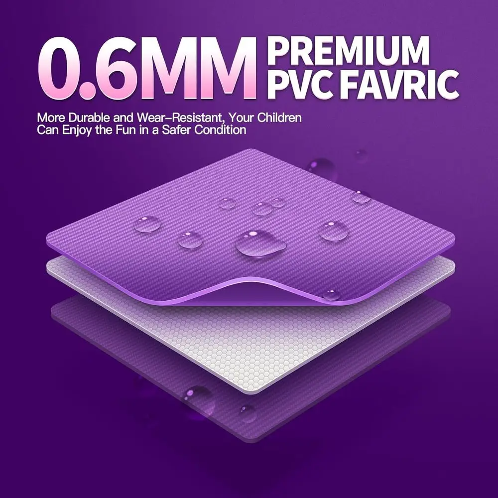 26FT Iatable waterglijbaan voor kinderen, PVC commerciële waterglijbaan met splashpool, 4-in-1 waterglijbaan met klimmen en mand