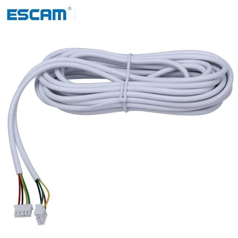 ESCAM 15M 20M 30M 50M AVVR 4*0.12 4 Wire Copper Line for Video Intercom Color Video Door Phone Doorbell Wired Intercom Cable