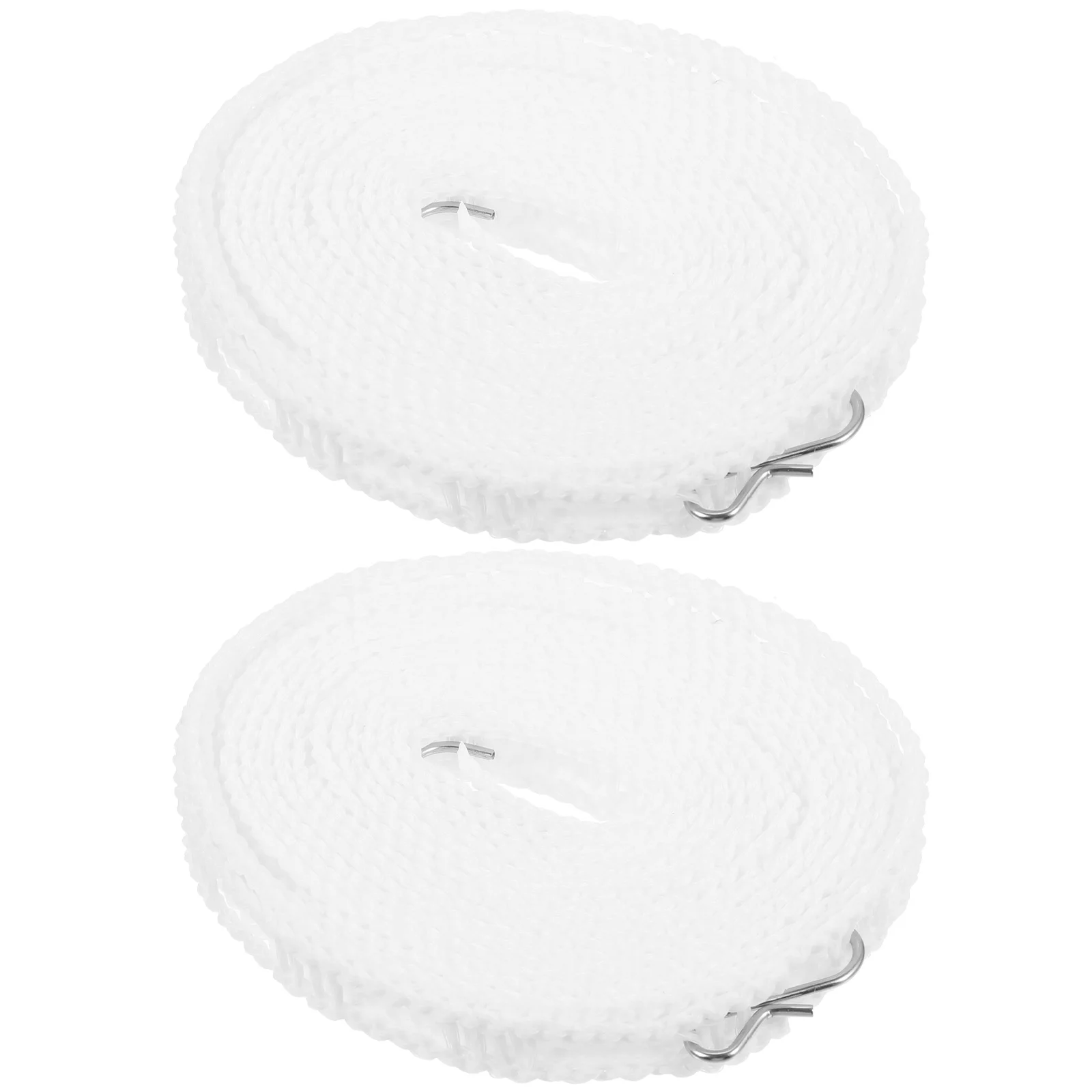 

2 Pcs Clotheslines for Travel Camping Outdoor Portable White PE Stainless Steel Nonslip Rope Lightweight Windproof Wear