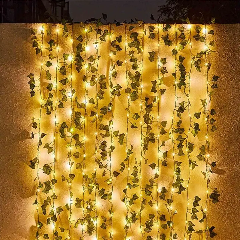 3X Solar Lights Maple Leaf Fairy Lights Waterproof Outdoor Garland Solar Lamp Christmas For Garden Decoration-2M 20LED