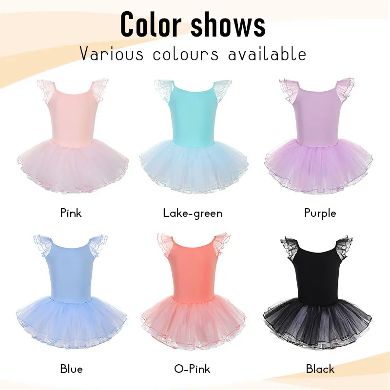 

Girls Ballet Dance Skirt Leotards Party Dress Cotton Gymnastics Clothes Students Kids Children Ballet Dance Costumes Wholesale