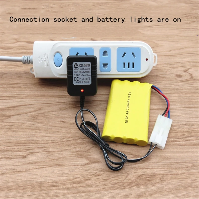 XD99 Rechargeable Battery Charger Ni-Cd Ni-MH Batteries Pack KET-3P Plug Adapter 9.6V 250mA Output RC Toy Accessories