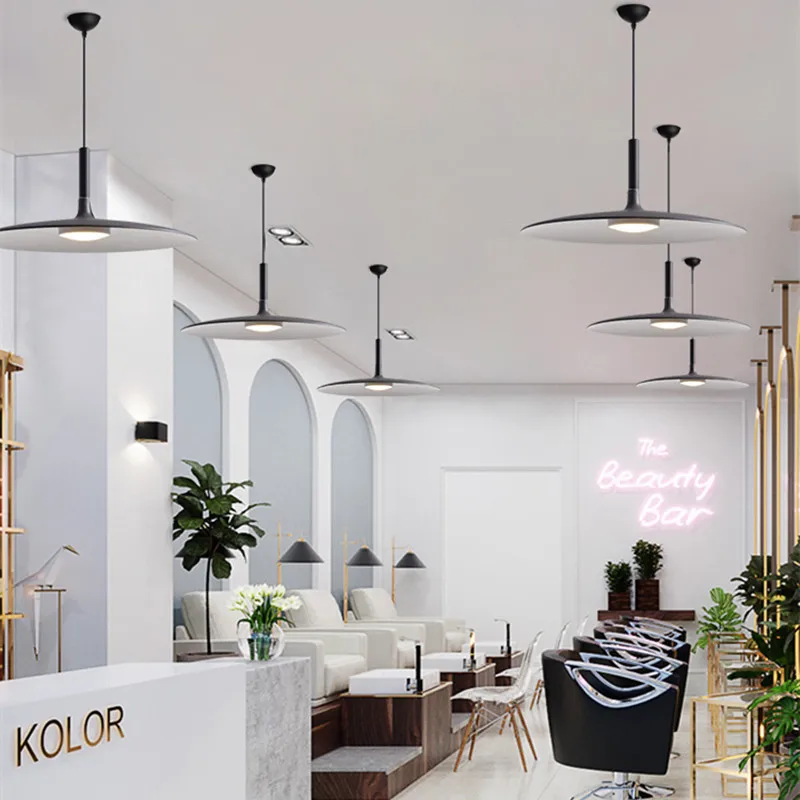 LED Nordic UFO Pendant Lights Restaurant Chandelier Indoor Simple Modern Creative Industrial Style Dining Room Table Lamps