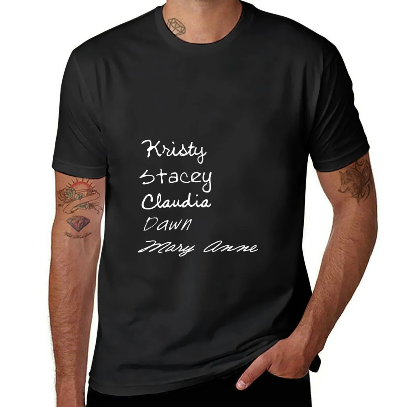 Babysitters Club Original Handwriting Signatures Books Netflix BSC T-Shirt sweat tees plus size tops men t shirt