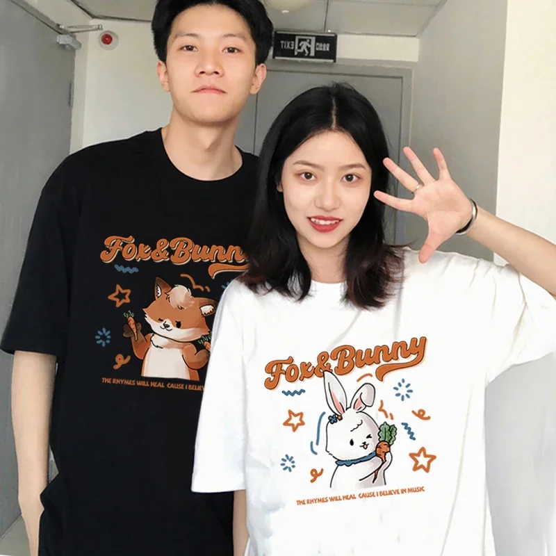 Sweet Couple cotton Tshirt Honey Diamond Ring Graphic T Shirts Harajuku Korean  Top Oversize Tees Couples harajuku