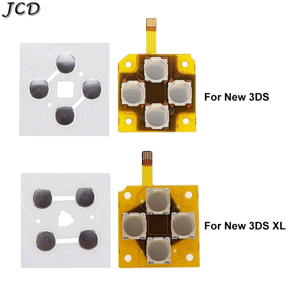 JCD Cross Key ABXY Button PCB Board Sticker For 3DS XL New 3DS XL Controller D-Pad Dome Snap PCB Board Buttons Conductive FIlm
