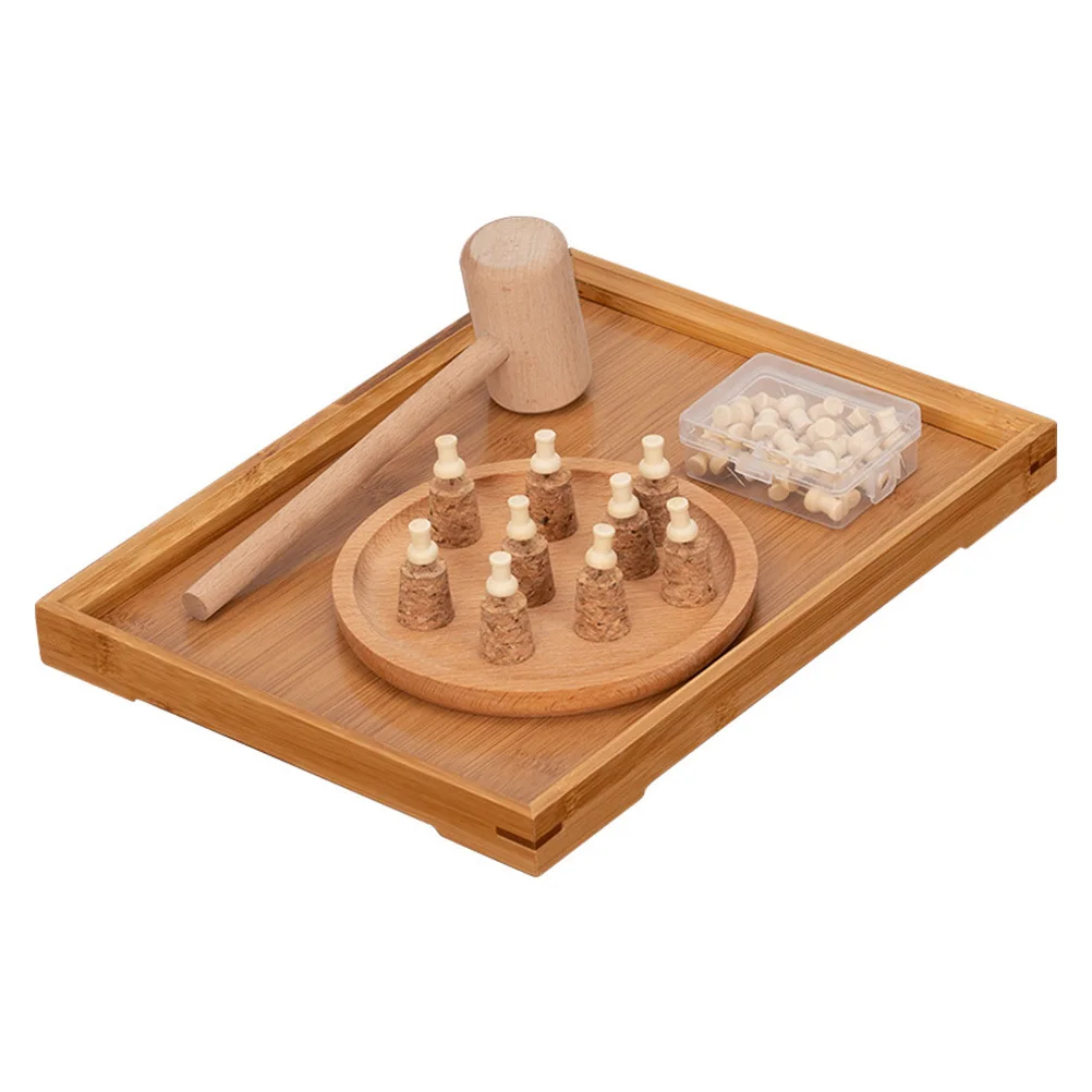 1 مجموعة مطرقة خشبية قرع ألعوبة تعليمية للوسائل التعليمية التدريب على التنسيق بين اليد والعين