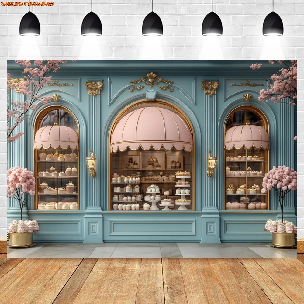 Фон для фотосъемки ко Дню святого Валентина, розовый торт, конфеты, витрина, любовник, декор для дня рождения, детский портретный фон, фотостудия