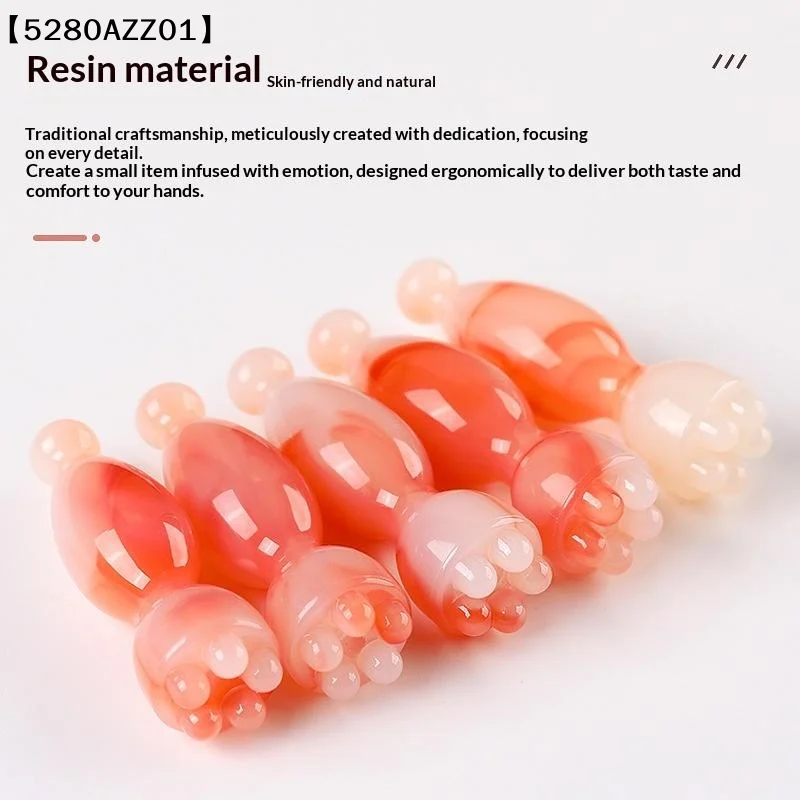1Pcs  Seedpod Shape Massager Facial Physiotherapy Tool Resin Gua Sha Face Skin Care Massage Stick Smooth Face  Tool〔HMA58〕