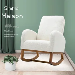 Mecedora de estilo moderno, silla deslizante acolchada de Espalda alta para sala de estar y dormitorio
