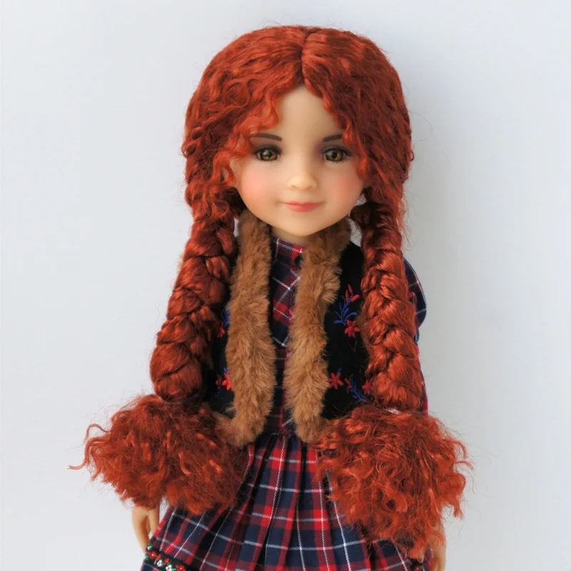 Jusuns Full Sizes Doll Hair  JD792 1/12 1/8 1/6 1/4 1/3 SD DOD Blythes Long ionized curly Wigs with Double braids