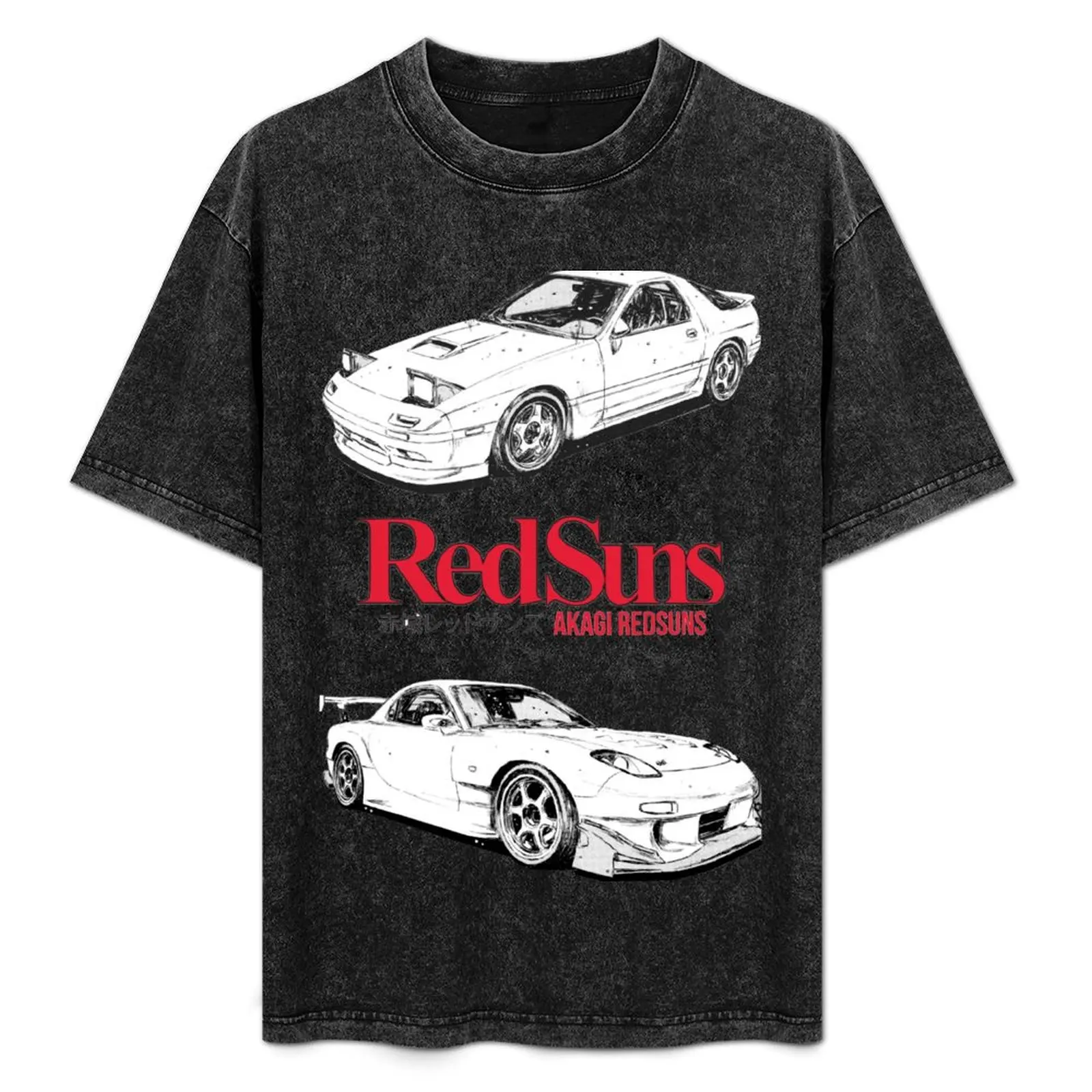 

Футболка Initial D Akagi Redsuns Manga, летняя рубашка, рубашка Croswit, мужские мешковатые рубашки в стиле аниме, мужская футболка