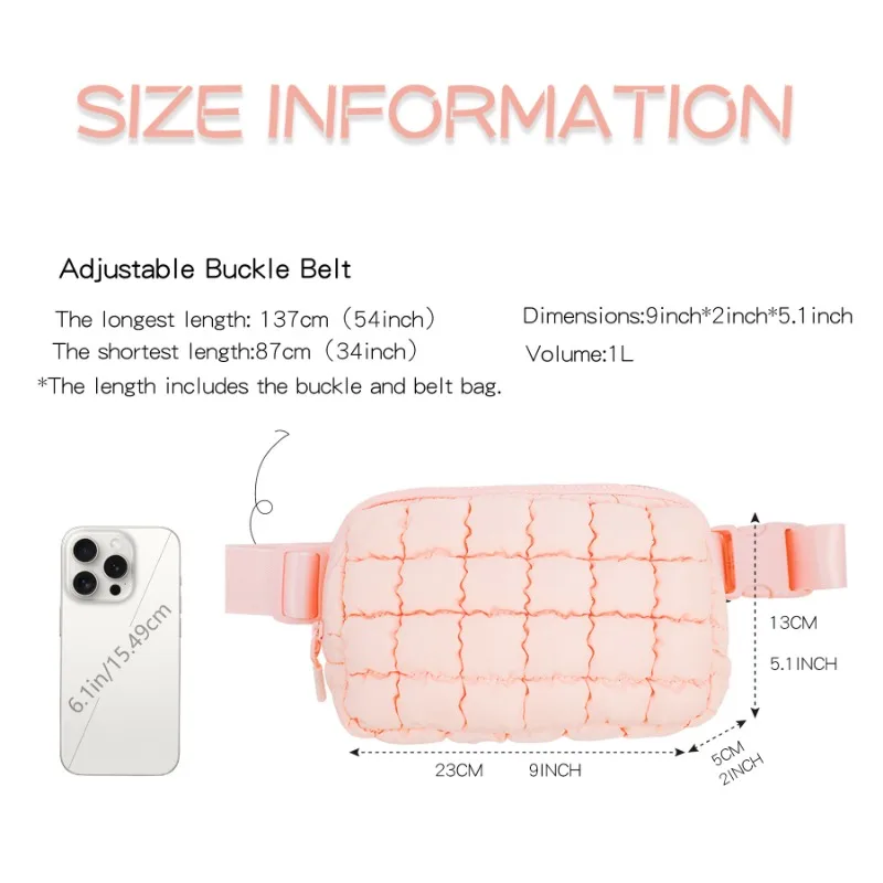 

New Personalized Down Bag Fashionable Rhombus Travel Backpack Girls Casual Versatile Riding Puff Bag