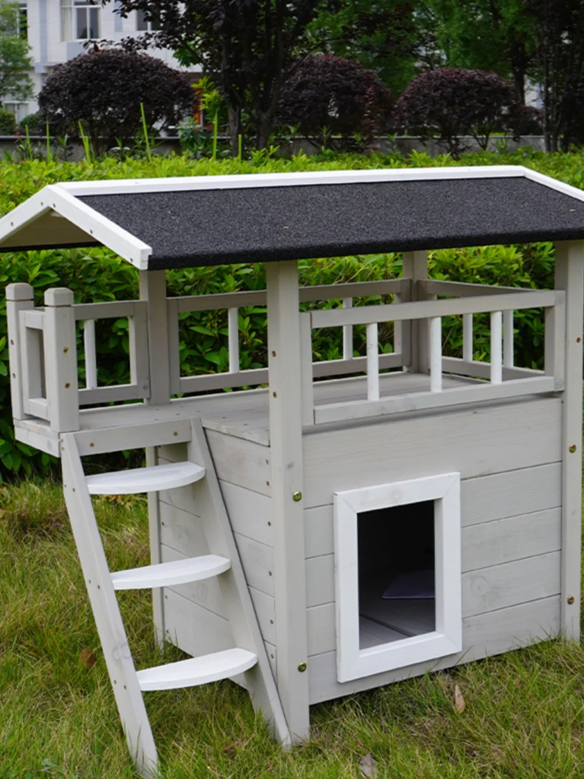 

Solid Wood Pet Nest Indoor, Home, Outdoor Cat Nest Cat Cage Villa Air Conditioning House Internet celebrity