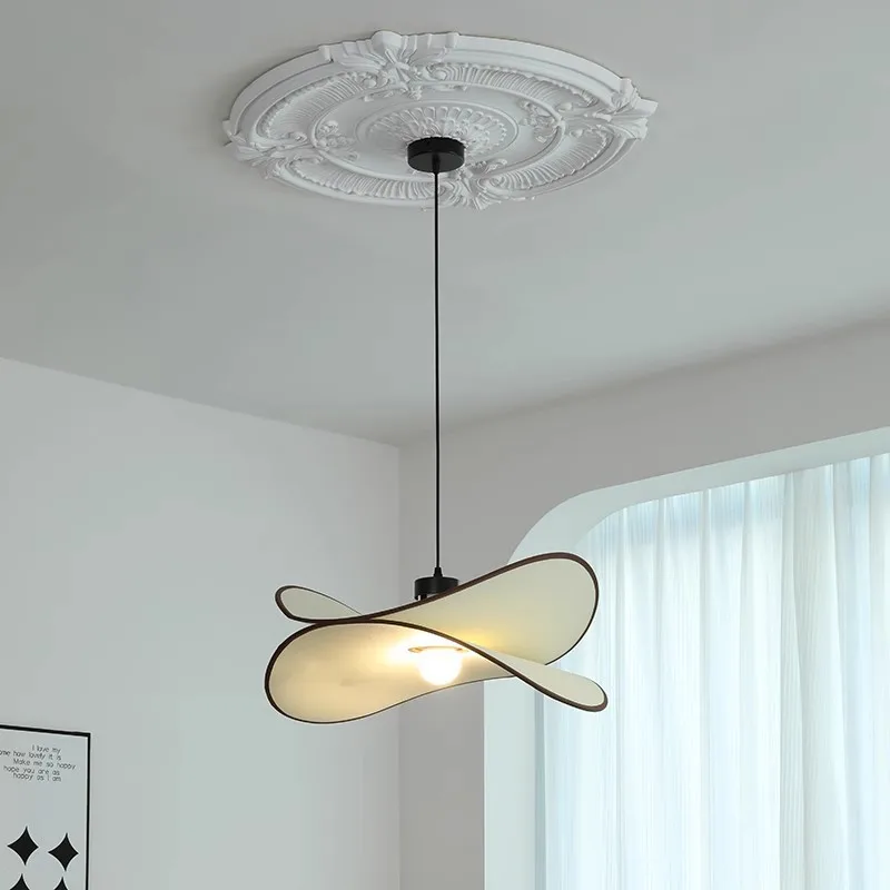 Imagem -04 - Wabi-sabi Modern Fabric Pendant Light Pendant Lamp For Living Room Dining Room Bedroom Study Cloth Chandelier