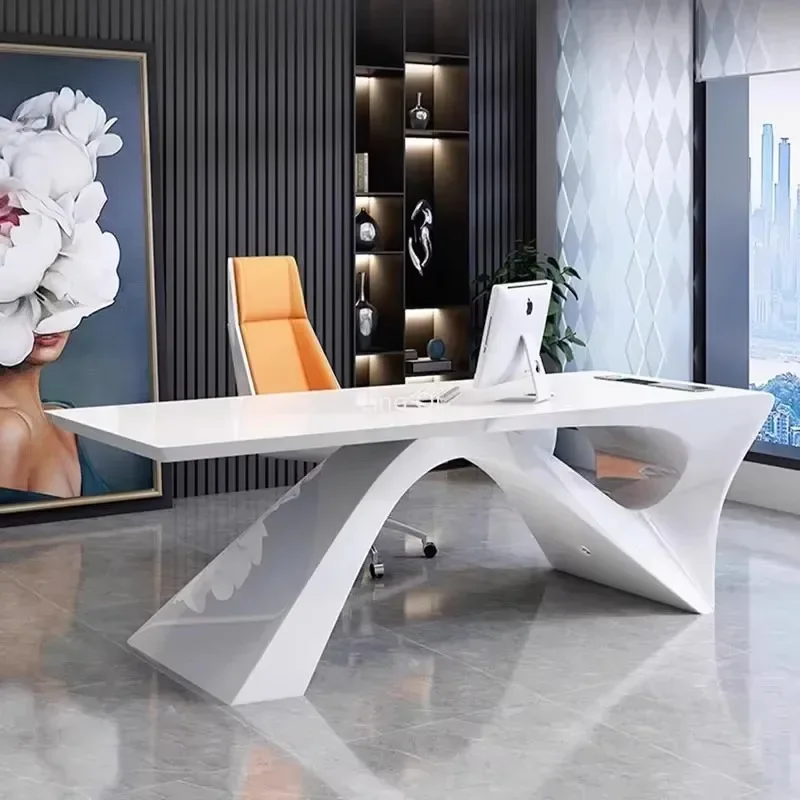 Frete grátis casa de alta qualidade mesa escritório secretário meados do século computador branco mesas arquivo exclusivo móveis escritório