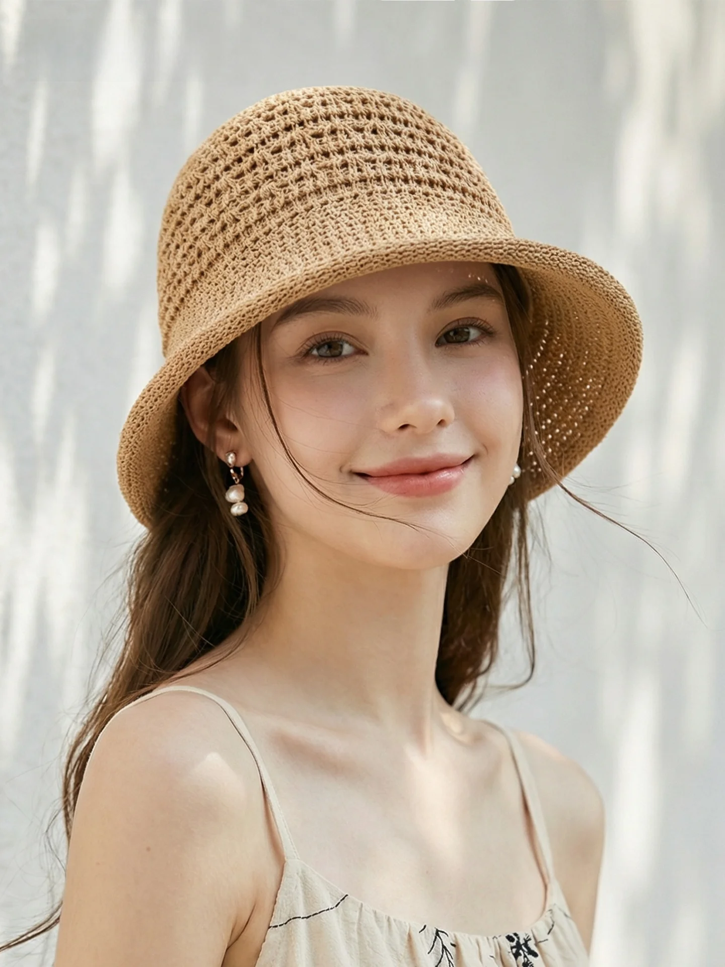 cacuss-中空織りサンハット-レディース-夏用-アウトドア-フェイススリミング-ヴィンテージ-通気性-フィッシャーマンハット-つば広帽子