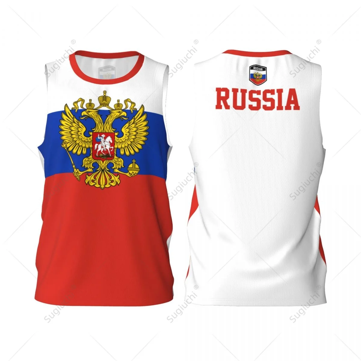 Russland Flagge Männer Basketball Sport Fitness Multifunktions ärmelloses T-Shirt Exklusiv